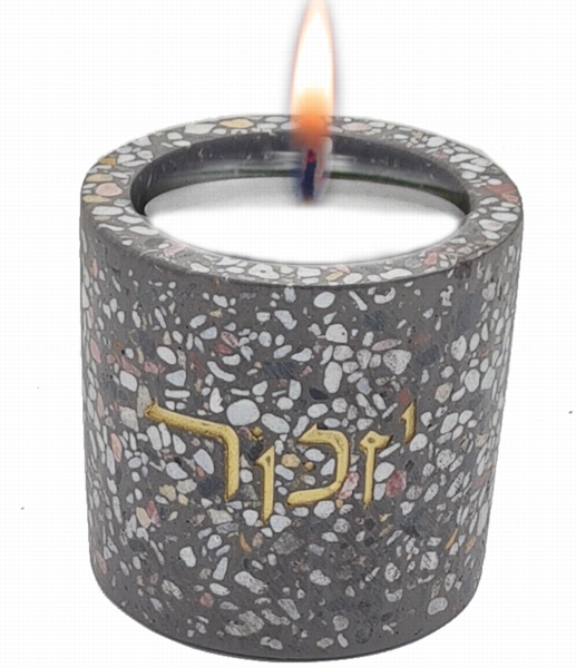פמוט יזכור בטון שיש וטרצו