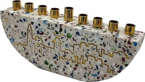 חנוכייה בטון וטרצו ירושלים