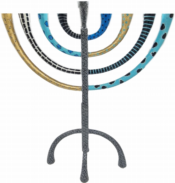 חנוכיית זרועות ענקית כחול