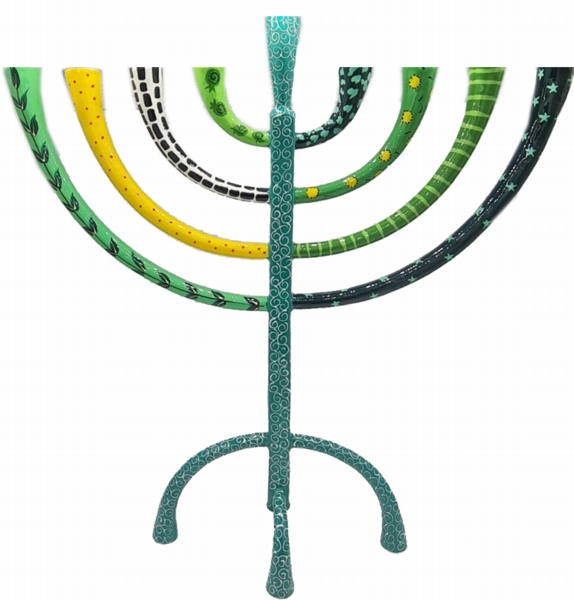 חנוכיית זרועות ענקית ירוק