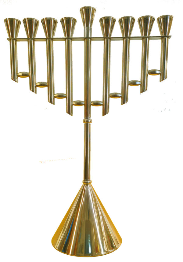 חנוכייה גדולה 60 ס"מ עמודים זהב