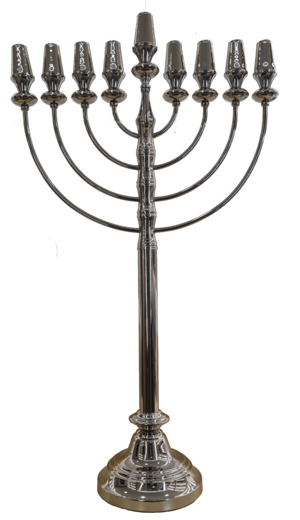 חנוכייה גדולה 90 ס"מ קלאסית כסף