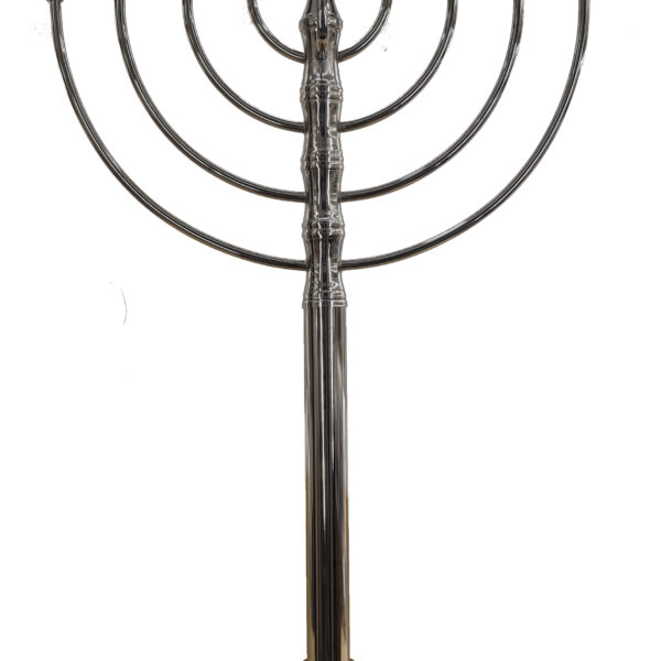 חנוכייה גדולה 90 ס"מ קלאסית כסף